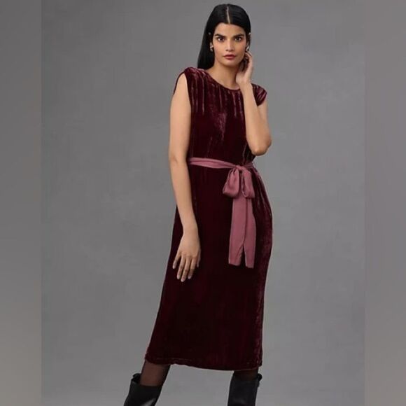 Anthropologie Dresses & Skirts - Anthropologie Vekvet by Graham and Spencer Velvet Midi Dress NWT